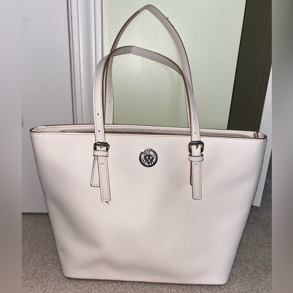 Anne Klein White Shoulder Bag